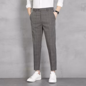 Quần Âu Nam Ống Đứng Kẻ Sọc Caro Đẹp Cao Cấp Thiết Kế Hàn Quốc,Tôn Dáng, Lịch Sự, Trẻ Trung - Tuto5