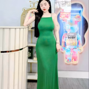 Đầm Nữ 2 Dây Ôm Body Dáng Dài Xòe Chất Thun Gân Dd600 - Nana House