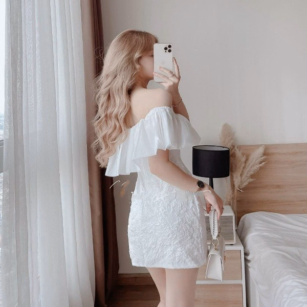 Đầm Trễ Nữ Dáng Chữ A Chất Xốp Phối Voan Tơ T385 - Lisa