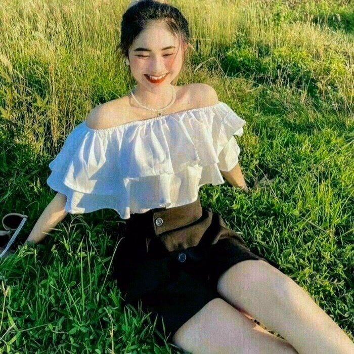 Set Đùi Giả Váy Áo Bèo Trễ Vai Dễ Thương V08 - Cloudy Dress - Ảnh 4