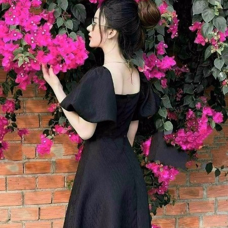 Đầm Maxi Nút Bọc Màu Cà Phê Chất Umi V29 - Haka Mây - Ảnh 2