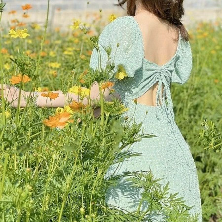 Đầm Maxi Dài Siêu Hot ( Có Mút ) Màu Trắng V35 - Haka Mây - Ảnh 3