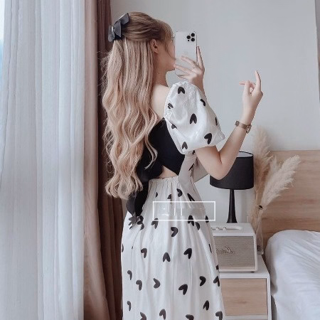 Đầm Maxi Voan Chingfon Hai Lớp Cột Nơ Lưng V44 - Haka Mây - Ảnh 3