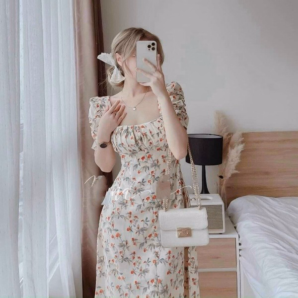 Đầm Hoa Nhí Cổ Chữ U Dáng Xòe V72 - Cloudy Dress - Ảnh 3