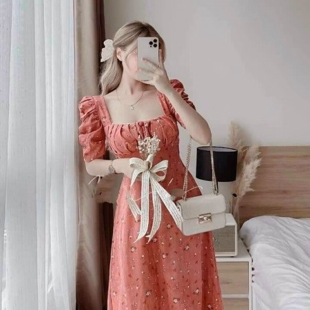 Đầm Hoa Nhí Cổ Chữ U Dáng Xòe V72 - Cloudy Dress