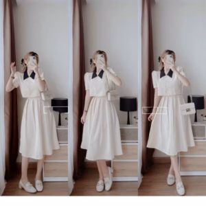 Set Váy Tapta Kiểu Nhật Tiểu Thư Sang Chảnh V75 - Cloudy Dress