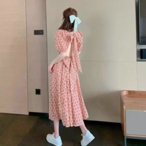 Váy Tiểu Thư Cổ Chữ V Cột Nơ Dáng Dài Thanh Lịch V121 - Cloudy Dress