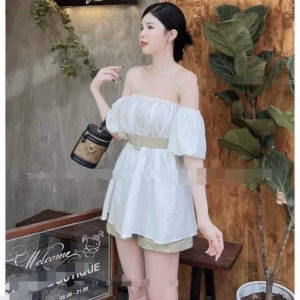 Sét Bộ Trể Vai Dáng Xoè Chất Lụa V127 - Cloudy Dress
