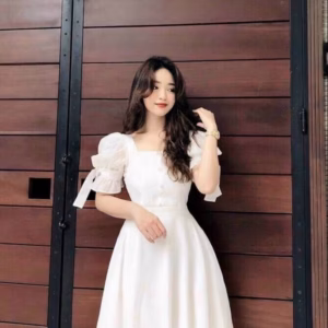 Đầm Voan Tay Nơ Đính Cườm Dáng Xòe Sang Chảnh V137 - Cloudy Dress