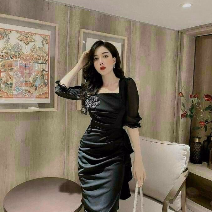 Đầm Tay Voan Cài Bông Ôm Body Tôn Dáng Sang Chảnh V147 - Cloudy Dress