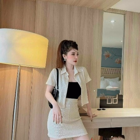 Set Chân Váy ( Có Lót ) Ôm Body Tay Ngắn V148 - Cloudy Dress - Ảnh 4