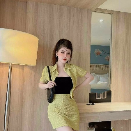Set Chân Váy ( Có Lót ) Ôm Body Tay Ngắn V148 - Cloudy Dress - Ảnh 2