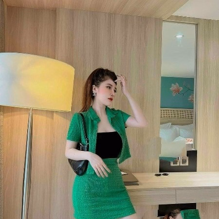 Set Chân Váy ( Có Lót ) Ôm Body Tay Ngắn V148 - Cloudy Dress - Ảnh 3