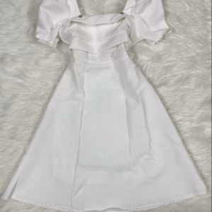 Đầm Tay Phồng Xếp Ly Ngực Đính Nút Tiểu Thư Sang Chảnh V150 - Cloudy Dress