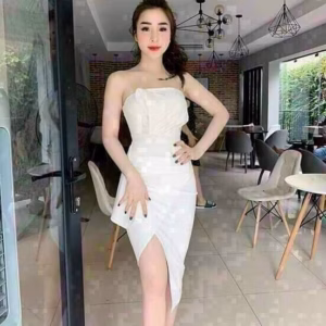 Đầm Cúp Ngực Xếp Ly Có Mút Ngực Chất Umi V171 - Haka Mây