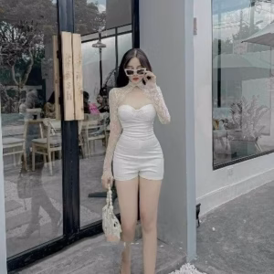 Jum Phối Ren Tay Dài ( Có Mút ) Tôn Dáng Chất Umi Phối Ren V173 - Cloudy Dress