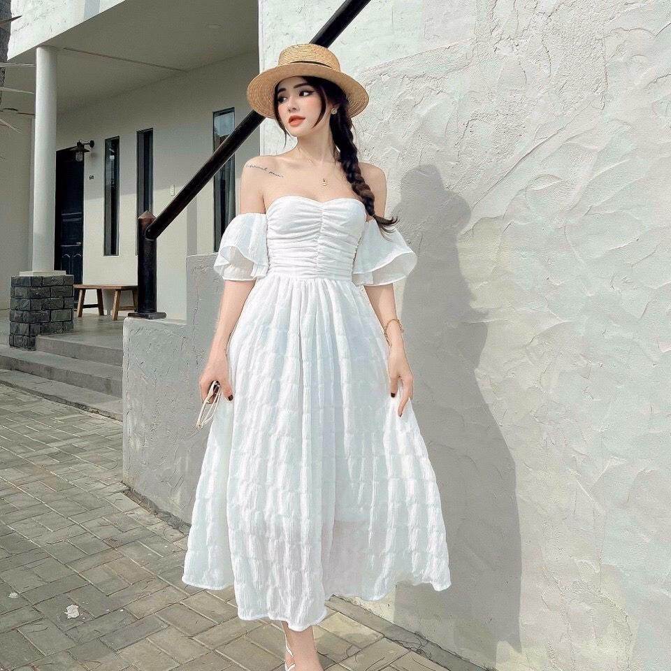Đầm Maxi Trễ Vai Chạy Mocking ( Có Mút, Có Lót ) V177 - Cloudy Dress - Ảnh 6