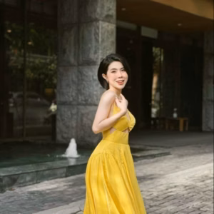 Đầm Hai Dây Khoét Eo Rộng Dáng Dài V188 - Cloudy Dress