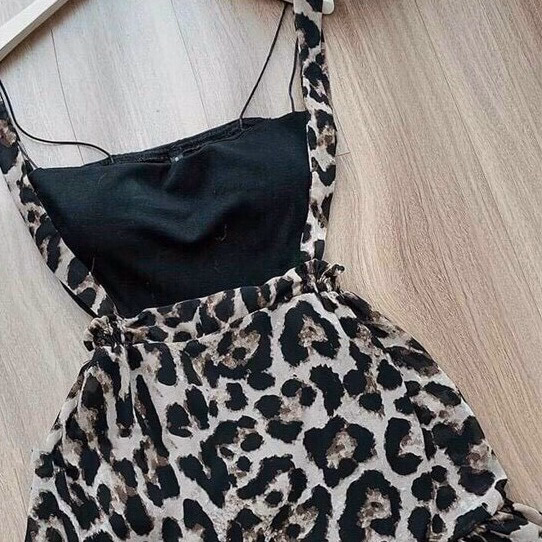 Set Yếm Bèo Họa Tiết Da Beo Xinh V199 - Haka Mây - Ảnh 4