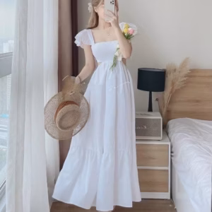Đầm Maxi Khoét Eo Bèo Vai Có Mút V183 - Cloudy Dress