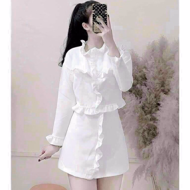 Set Đùi Viền Bèo Nữ Tính Dịu Dàng V215 - Cloudy Dress - Ảnh 2