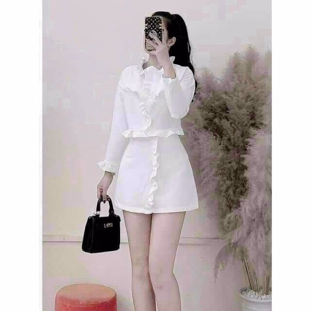 Set Đùi Viền Bèo Nữ Tính Dịu Dàng V215 - Cloudy Dress