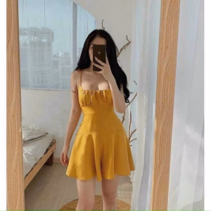 Đầm 2 Dây Lụa Dáng Xòe Ngắn Xinh Xắn V231 - Cloudy Dress