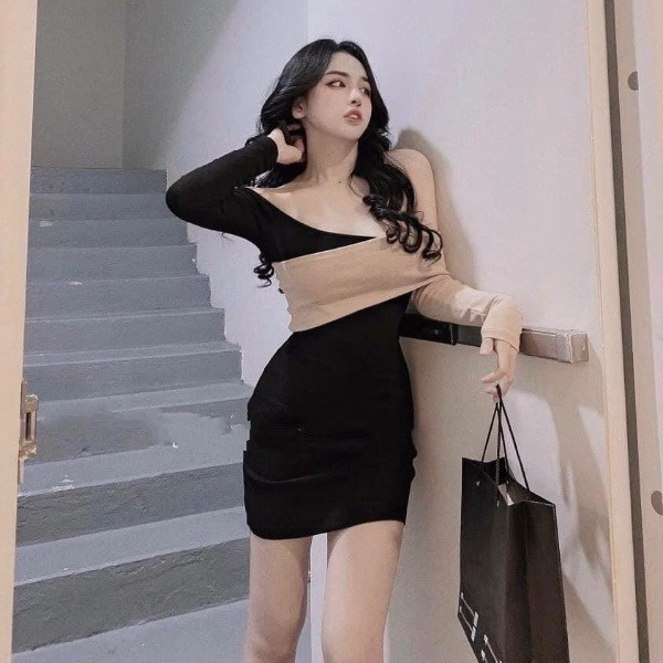 Đầm Thun Ôm Body Tay Dài Kiểu V235 - Cloudy Dress - Ảnh 3