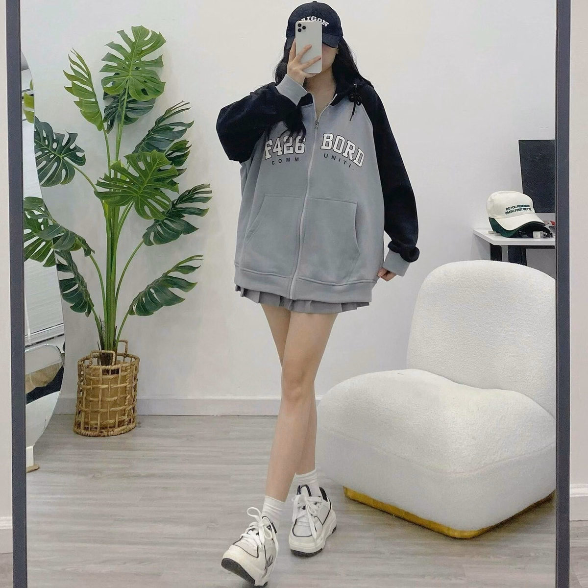 Áo Khoác Nỉ Hoodie Zip In Chữ F426 Bord Thời Trang Sht58 - Minh Hà House - Ảnh 3