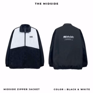 Áo Khoác Dù Nam Nữ 2 Lớp Đen Trắng Nửa Thân Thời Trang Sht59 - Minh Hà House