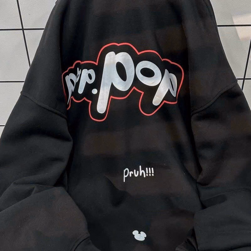 Áo Khoác Nỉ Hoodie Zip In Chữ Nổi Form Rộng Thời Trang Sht64 - Minh Hà House - Ảnh 7