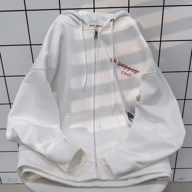 Áo Khoác Nỉ Hoodie Zip In Chữ Nổi Form Rộng Thời Trang Sht64 - Minh Hà House - Ảnh 2