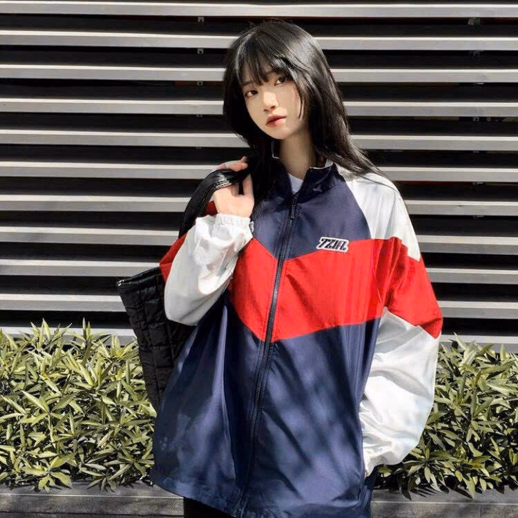 Áo Khoác Dù Nam Nữ In Chữ 7Zia Form Rộng Phối Màu Thời Trang Sht70 - Minh Hà House