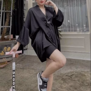 Set Bộ Sơ Mi Lụa Cá Tính V249 - Cloudy Dress