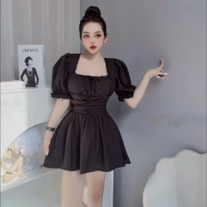 Đầm Kate Cổ Vuông Chic Eo Dáng Xòe V250 - Cloudy Dress