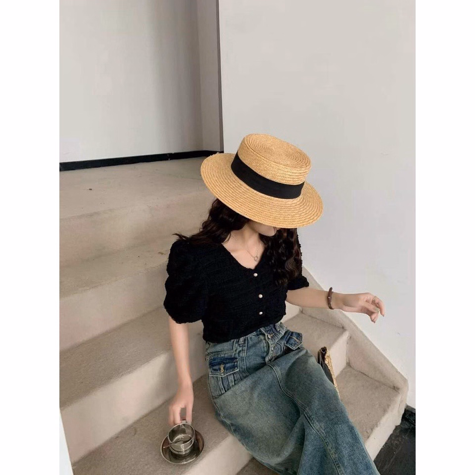 Áo Xốp Nổi Tay Bồng Dáng Cổ V Phối Cúc Cực Kỳ Nữ Tính Slcxa132 - Chipxinhxk - Ảnh 4