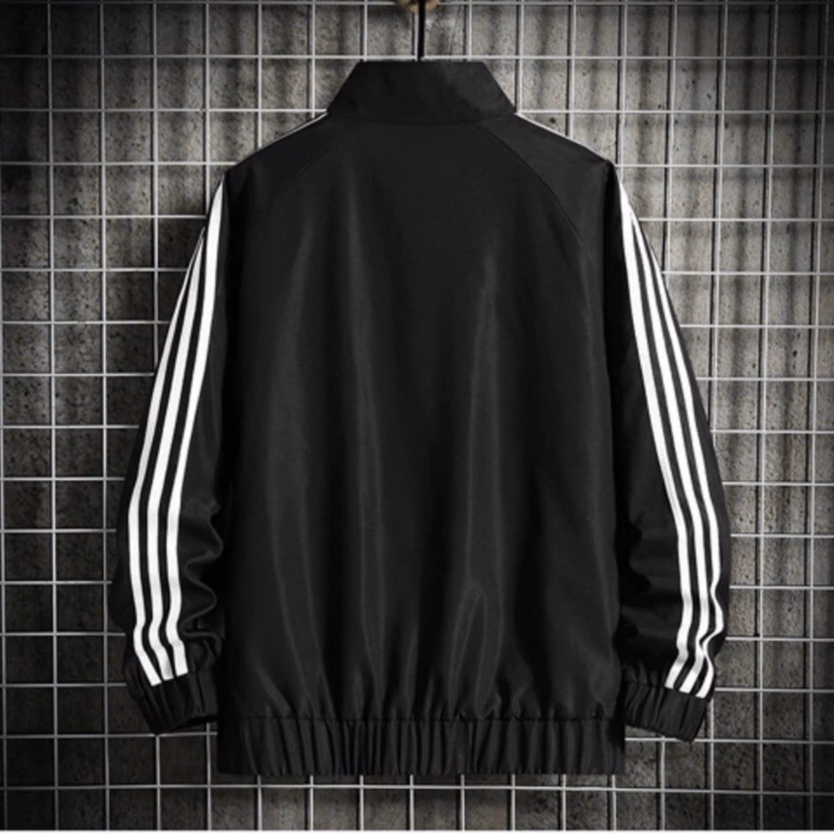 Áo Khoác Gió Nhẹ 2 Lớp, Áo Khoác Nam Nữ Cổ Trụ Kiểu Trơn Phối 3 Sọc Tay Thể Thao Cao Cấp - Htm Fashion - Ảnh 7