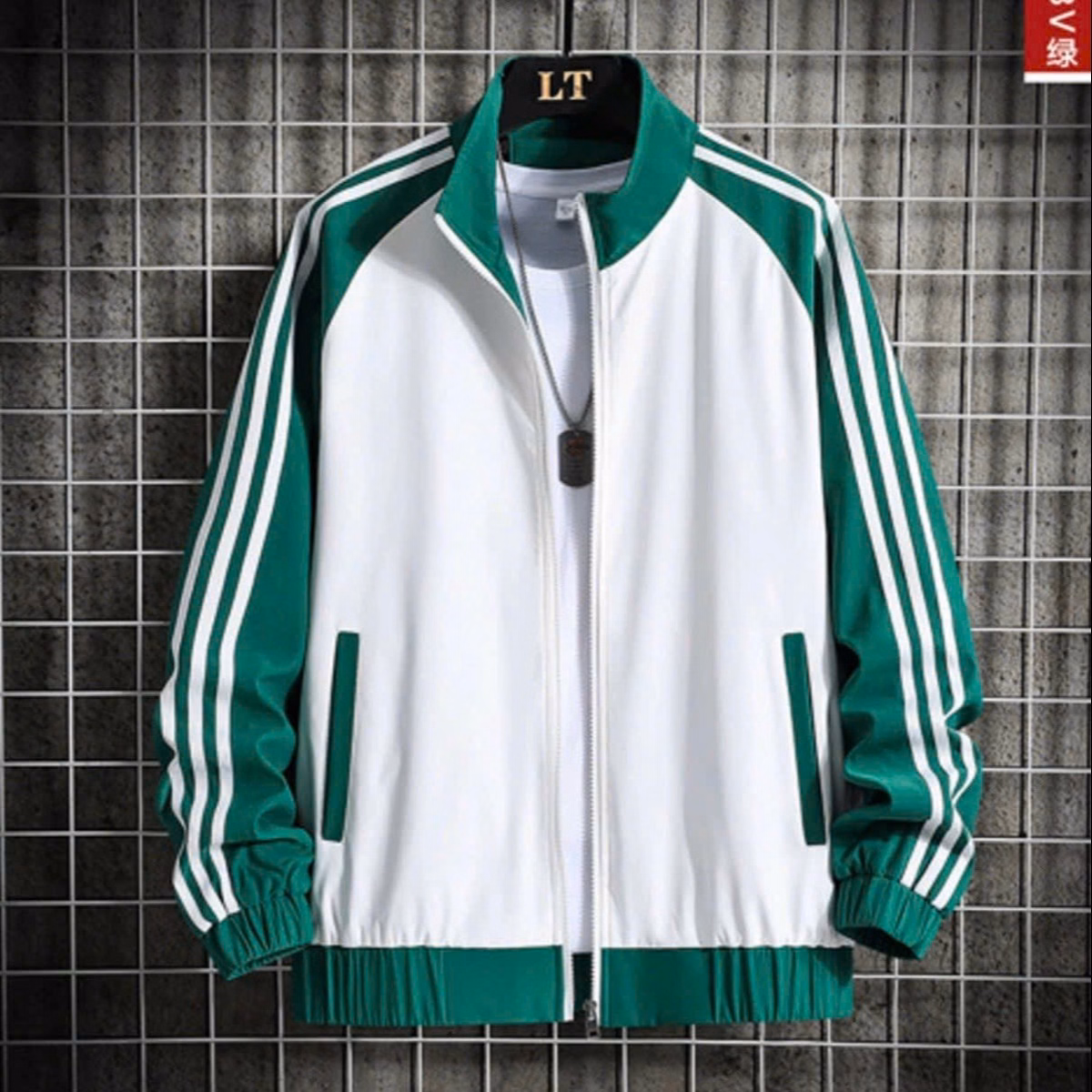 Áo Khoác Gió Nhẹ 2 Lớp, Áo Khoác Nam Nữ Cổ Trụ Kiểu Trơn Phối 3 Sọc Tay Thể Thao Cao Cấp - Htm Fashion - Ảnh 4