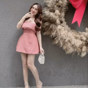 Set Cúp Ngực Kèm Quần Chất Lenin Tiểu Thư Sang Chảnh V258 - Cloudy Dress