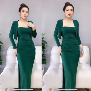 Đầm Thun Kèm Khoác Ôm Body Tôn Dáng Sang Trọng V260 - Cloudy Dress