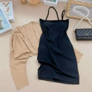 Đầm Thun Gân Kèm Khoác Ôm Body Sexy V273 - Cloudy Dress