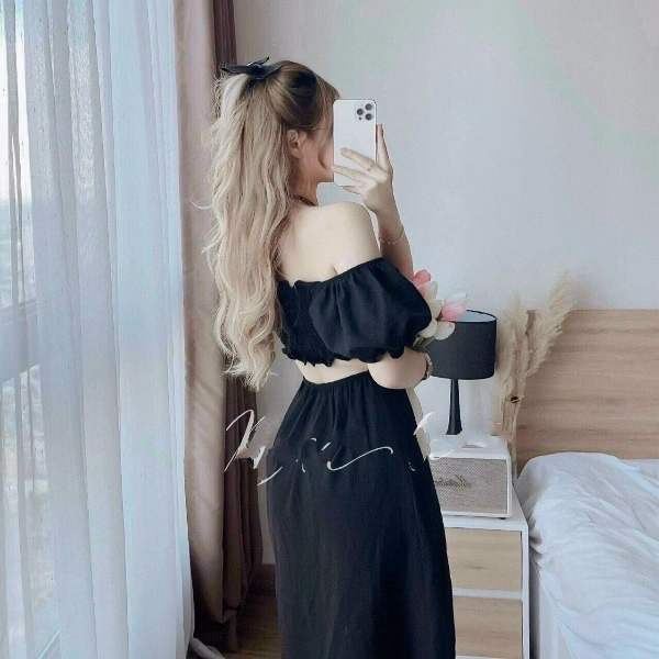 Đầm Lụa Chéo Dáng Yếm Dài Sang Chảnh V279 - Cloudy Dress - Ảnh 3