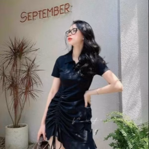 Đầm Thun Dáng Ôm Rút Dây Nữ Tính V289 - Cloudy Dress