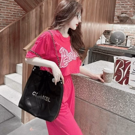 Set Đồ Bộ Nữ Áo Croptop Cổ Tròn Tay Ngắn Kèm Quần Dài Chất Thun M793 - Aine