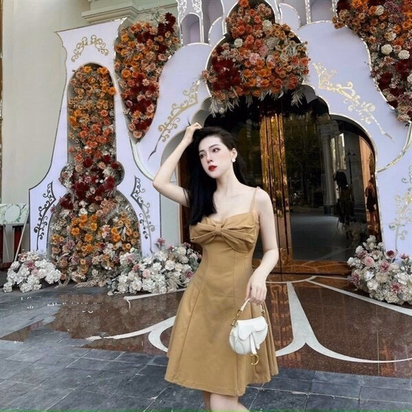 Đầm Tapda Có Nơ Trước Dáng Chữ A Tiểu Thư V298 - Cloudy Dress - Ảnh 3