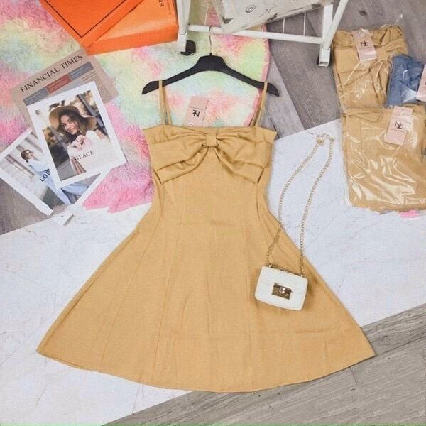 Đầm Tapda Có Nơ Trước Dáng Chữ A Tiểu Thư V298 - Cloudy Dress - Ảnh 2