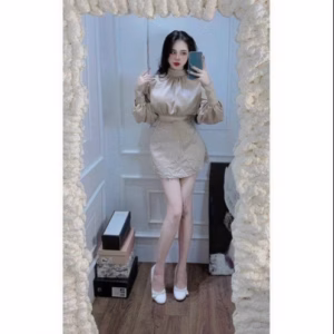 Set Áo Tay Phồng Kèm Chân Váy Sang Chảnh V337 - Haka Mây