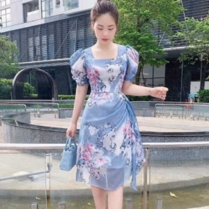 Đầm Lụa Hoa Ôm Eo Tôn Dáng V349 - Haka Mây