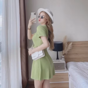 Đầm Tay Con Xếp Ly Nữ Tính V353 - Haka Mây