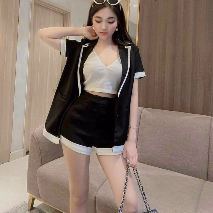 Set Vest Viền Sang Chảnh V366 - Haka Mây - Ảnh 2